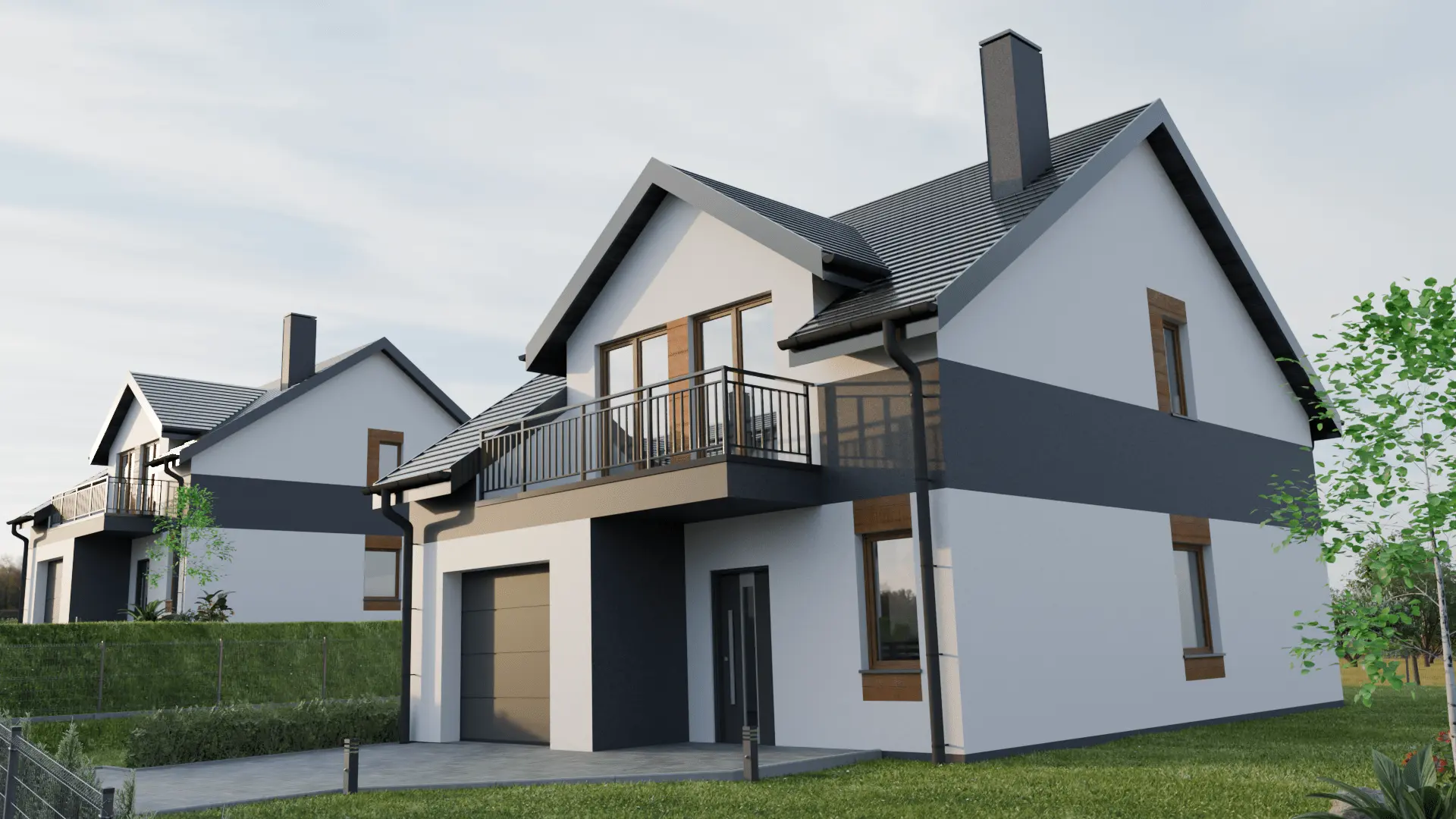 Modern houses - night